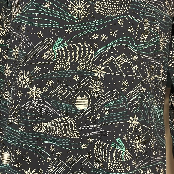 Navy blue fun print top Christopher and banks - Picture 3 of 6